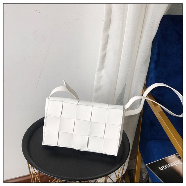 SQUARE WOVEN CROSSBODY BAG - 4 COLORS