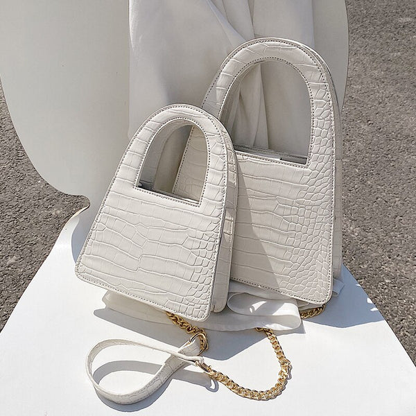 ALLIGATOR DESIGNER BAG (SMALL & LARGE) - 4 COLORS