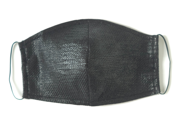 SNAKE PRINT FACE MASK (Black)